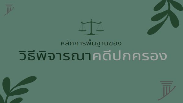 หลักการพื้นฐานของวิธีพิจารณาคดีปกครอง